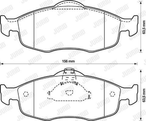 Jurid 571832D - Bremžu uzliku kompl., Disku bremzes www.autospares.lv