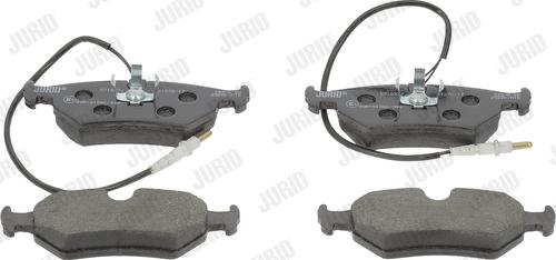 Jurid 571837J - Тормозные колодки, дисковые, комплект www.autospares.lv