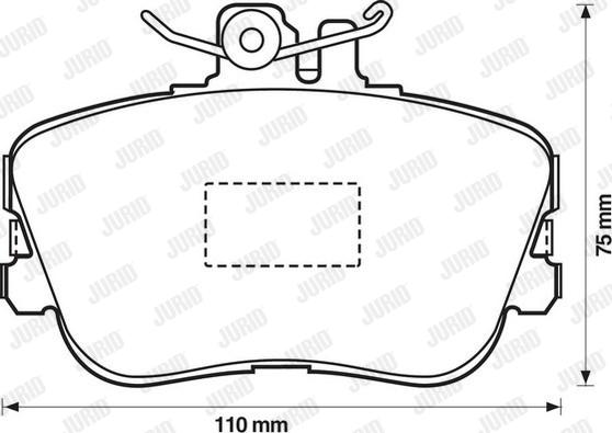 Jurid 571828D - Bremžu uzliku kompl., Disku bremzes www.autospares.lv