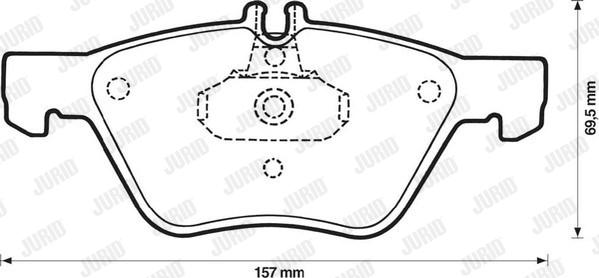 Jurid 571876J-AS - Bremžu uzliku kompl., Disku bremzes www.autospares.lv