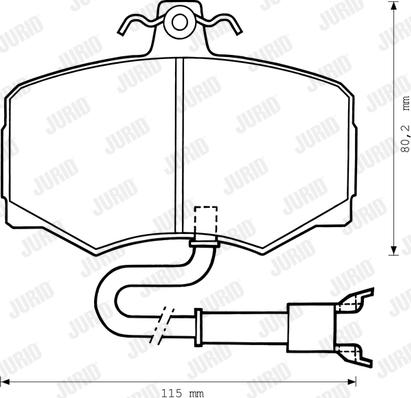 Jurid 571878J - Тормозные колодки, дисковые, комплект www.autospares.lv