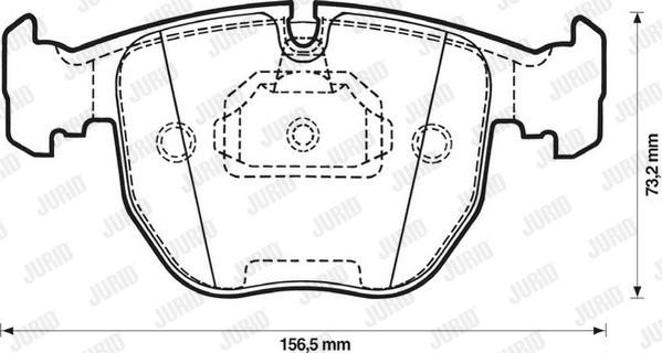 Jurid 571873J-AS - Bremžu uzliku kompl., Disku bremzes www.autospares.lv