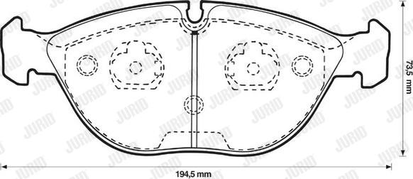 Jurid 571872J-AS - Bremžu uzliku kompl., Disku bremzes autospares.lv