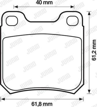 Jurid 571390J - Тормозные колодки, дисковые, комплект www.autospares.lv