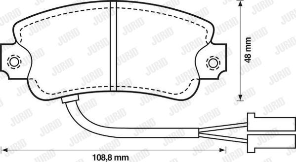 Jurid 571341J - Bremžu uzliku kompl., Disku bremzes autospares.lv