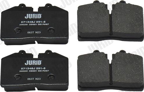 Jurid 571348J - Bremžu uzliku kompl., Disku bremzes www.autospares.lv