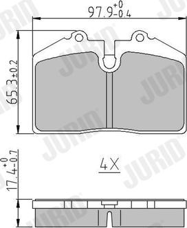 Jurid 571348J - Bremžu uzliku kompl., Disku bremzes autospares.lv