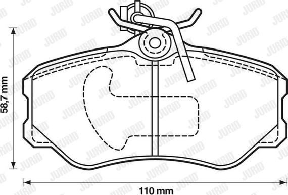 Jurid 571347J - Тормозные колодки, дисковые, комплект www.autospares.lv