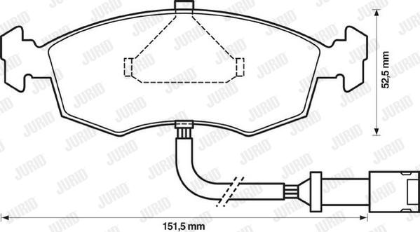 Jurid 571351D - Bremžu uzliku kompl., Disku bremzes www.autospares.lv