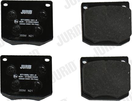 Jurid 571358J - Bremžu uzliku kompl., Disku bremzes www.autospares.lv