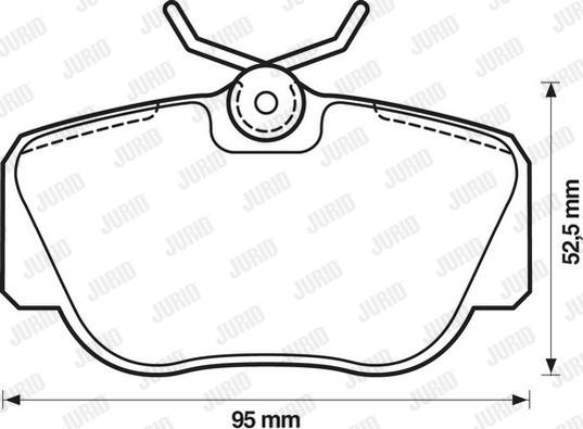 Jurid 571353D - Bremžu uzliku kompl., Disku bremzes www.autospares.lv