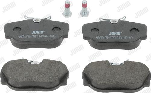 Jurid 571352J - Тормозные колодки, дисковые, комплект www.autospares.lv