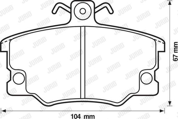 Jurid 571309D - Тормозные колодки, дисковые, комплект www.autospares.lv