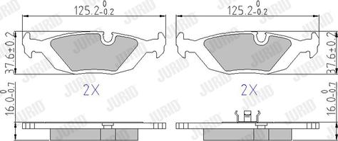 Jurid 571300J - Brake Pad Set, disc brake www.autospares.lv