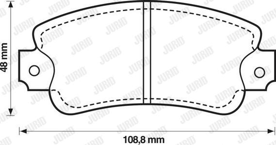 Jurid 571307J - Тормозные колодки, дисковые, комплект www.autospares.lv