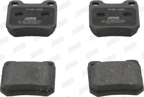 Jurid 571389J - Тормозные колодки, дисковые, комплект www.autospares.lv