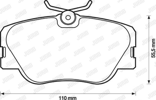 Jurid 571382D - Тормозные колодки, дисковые, комплект www.autospares.lv