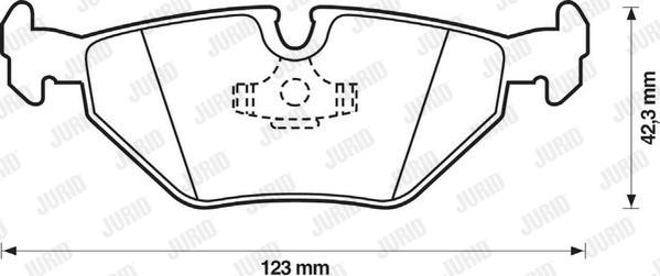 Jurid 571387D - Bremžu uzliku kompl., Disku bremzes autospares.lv