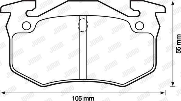 Jurid 571334D - Brake Pad Set, disc brake www.autospares.lv