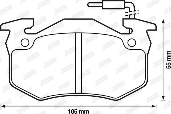 Jurid 571331D - Bremžu uzliku kompl., Disku bremzes autospares.lv