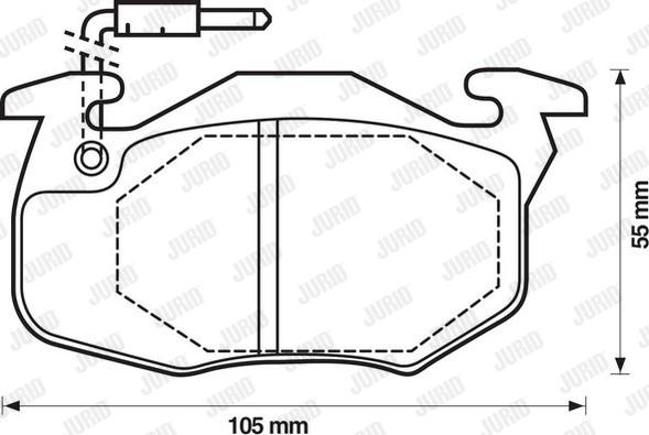 Jurid 571333D - Bremžu uzliku kompl., Disku bremzes autospares.lv