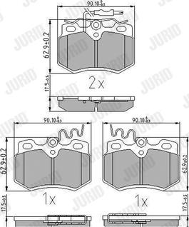 Jurid 571320J - Bremžu uzliku kompl., Disku bremzes www.autospares.lv