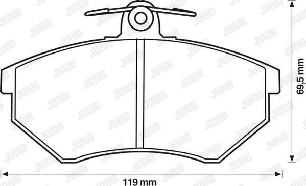 Jurid 571376D - Тормозные колодки, дисковые, комплект www.autospares.lv