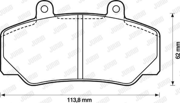 Jurid 571370D - Тормозные колодки, дисковые, комплект www.autospares.lv