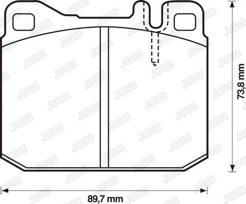 Jurid 571372D - Bremžu uzliku kompl., Disku bremzes autospares.lv