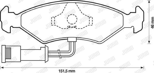 Jurid 571291D - Bremžu uzliku kompl., Disku bremzes autospares.lv