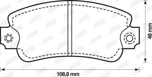 Jurid 571297J - Тормозные колодки, дисковые, комплект www.autospares.lv