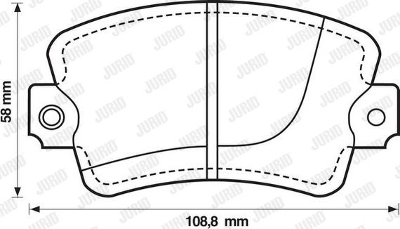 Jurid 571246J - Тормозные колодки, дисковые, комплект www.autospares.lv