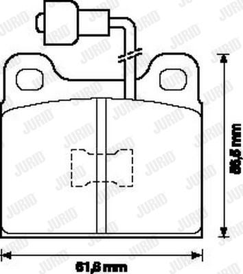 Jurid 571254J - Тормозные колодки, дисковые, комплект www.autospares.lv