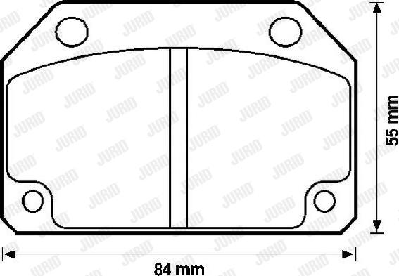 Jurid 571252J - Тормозные колодки, дисковые, комплект www.autospares.lv