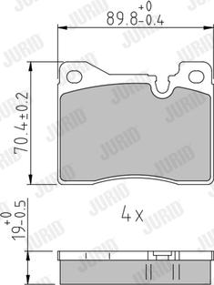 Jurid 571261J - Brake Pad Set, disc brake www.autospares.lv