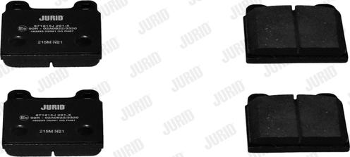 Jurid 571215J - Bremžu uzliku kompl., Disku bremzes www.autospares.lv