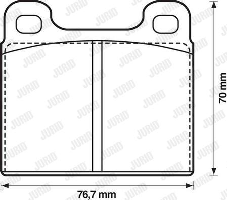 Jurid 571236D - Тормозные колодки, дисковые, комплект www.autospares.lv