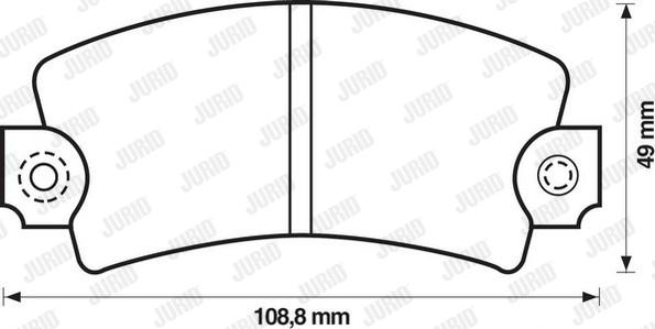 Jurid 571224J - Тормозные колодки, дисковые, комплект www.autospares.lv