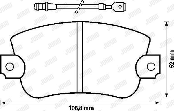 Jurid 571223J - Тормозные колодки, дисковые, комплект www.autospares.lv