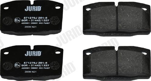 Jurid 571276J - Bremžu uzliku kompl., Disku bremzes www.autospares.lv