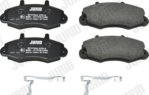 Jurid 571745J - Bremžu uzliku kompl., Disku bremzes www.autospares.lv