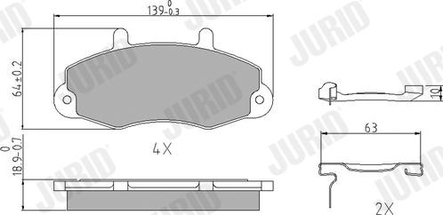 Jurid 571745J - Bremžu uzliku kompl., Disku bremzes www.autospares.lv