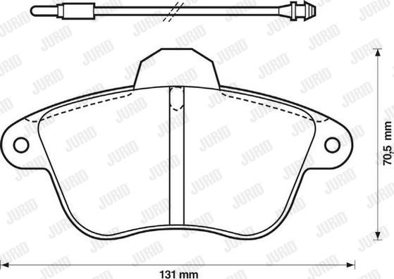 Jurid 571741J - Bremžu uzliku kompl., Disku bremzes www.autospares.lv