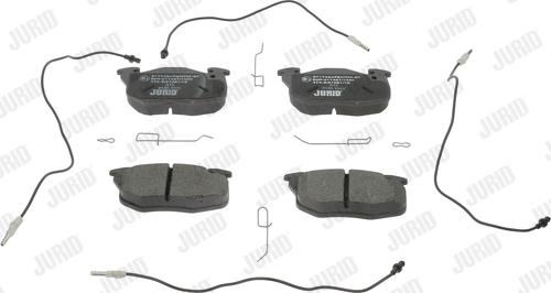 Jurid 571743J - Тормозные колодки, дисковые, комплект www.autospares.lv