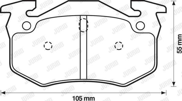 Jurid 571747D - Тормозные колодки, дисковые, комплект www.autospares.lv