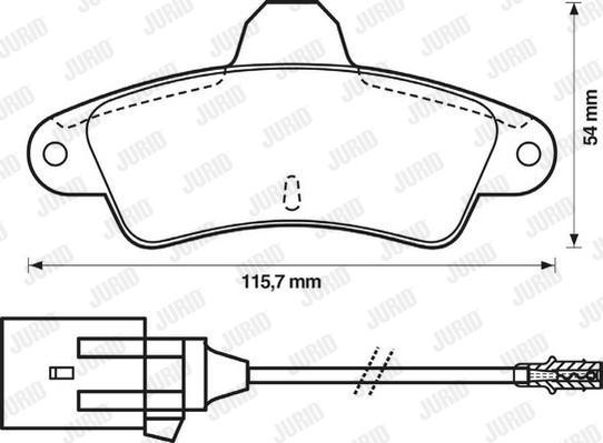 Jurid 571755D - Bremžu uzliku kompl., Disku bremzes www.autospares.lv