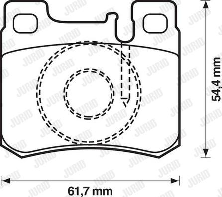 Jurid 571753D - Bremžu uzliku kompl., Disku bremzes www.autospares.lv