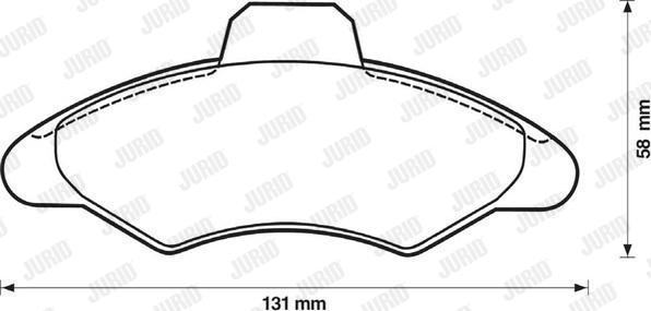 Jurid 571725J - Тормозные колодки, дисковые, комплект www.autospares.lv