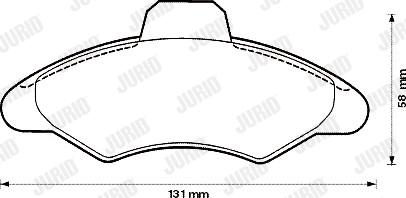 Jurid 571726D - Bremžu uzliku kompl., Disku bremzes www.autospares.lv