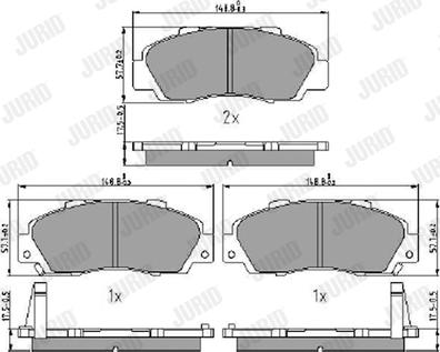 Jurid 573946J - Bremžu uzliku kompl., Disku bremzes www.autospares.lv